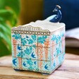 Back of House of Disaster Luxe Peacock Planter