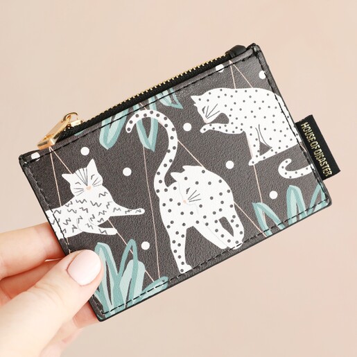 House of Disaster Feline Purse Held by Model