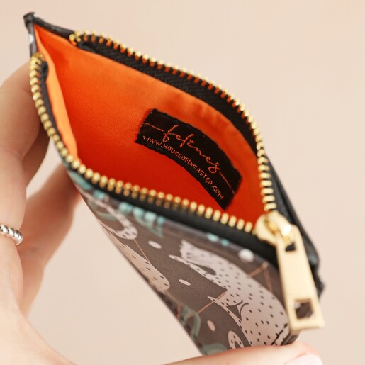 Orange Lining Inside House of Disaster Feline Purse