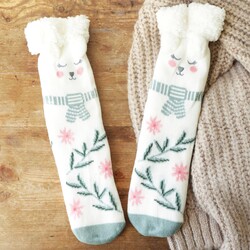 House of Disaster Polar Bear Slipper Socks