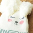 Face Design on House of Disaster Polar Bear Slipper Socks