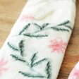 Floral Design on House of Disaster Polar Bear Slipper Socks