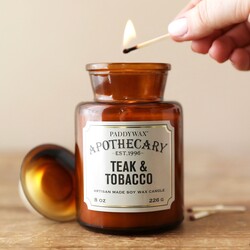 Paddywax Apothecary Teak and Tobacco Candle