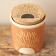 Top of Paddywax Cactus Flower and Aloe Ceramic Candle with Cork Lid