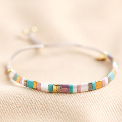 Estella Bartlett Pastel Tile Beads Bracelet