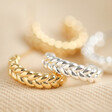 Estella Bartlett Woven Hoop Earrings in Gold and Silver