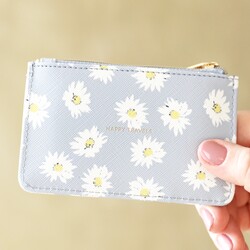 Estella Bartlett Happy Travels Daisy Card Purse in Blue