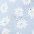 close up of happy travels message on Estella Bartlett Daisy Card Purse in Blue