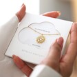 Estella Bartlett Full Sunburst Necklace in Gold on card