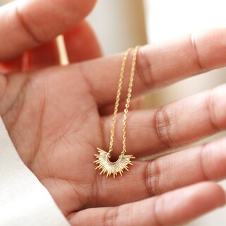 Estella Bartlett Half Sunburst Necklace in Gold