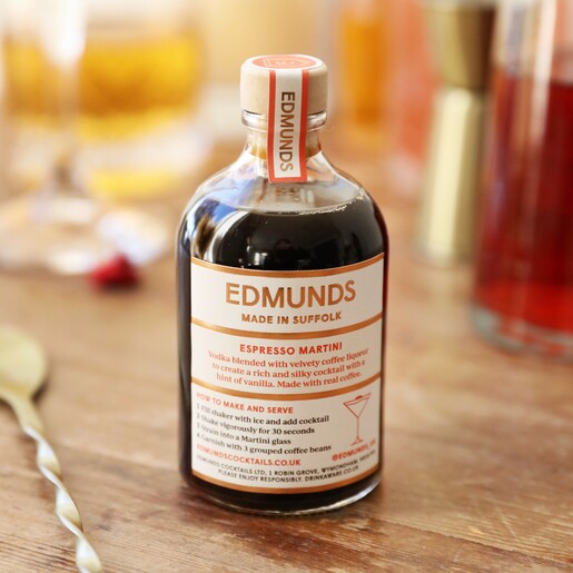 Back of Bottle of 100ml Edmunds Cocktails Açai Berry Bramble