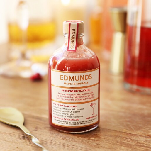 Back of Bottle of 100ml Edmunds Cocktails Strawberry Daiquiri
