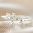 Lisa Angel Ladies' Adjustable Sterling Silver Turtle Ring