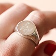 Personalised Constellation Sterling Silver Signature Ring on Model