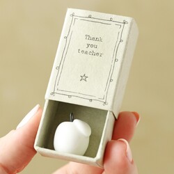 East of India Matchbox Apple Ornament