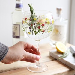 Wildflower Balloon Gin Glass