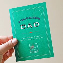 Cheers Dad Greetings Card
