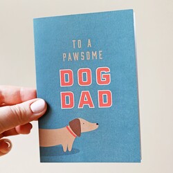 Pawsome Dog Dad Greetings Card
