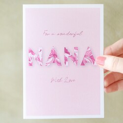 Vintage Pink Nana Greeting Card
