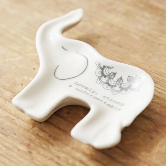 Elephant Quote Trinket Dish