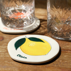 Personalised Fruit Organic Shape Coaster