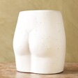 Ceramic Speckled Bum Vase on Wooden Table