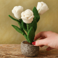 Felt Spring Tulips Decoration