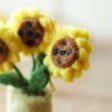 Close Up of Felt Sunflower Pot Hanging Decoration