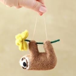 Felt Sunny the Sloth Easter Hanging Decoration