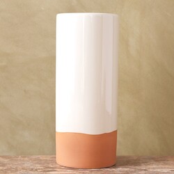 White Glaze Dipped Vase, H22cm