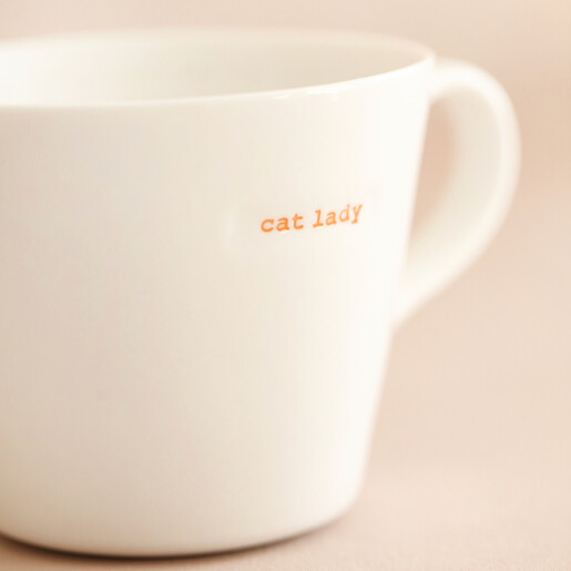 Close Up of Keith Brymer Jones Cat Lady Mug