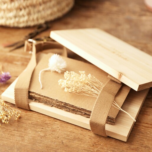 Flowers Inside the Wooden Flower and Herb Press