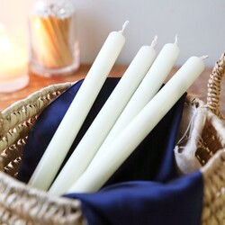 Set of 4 Classic White Candlesticks