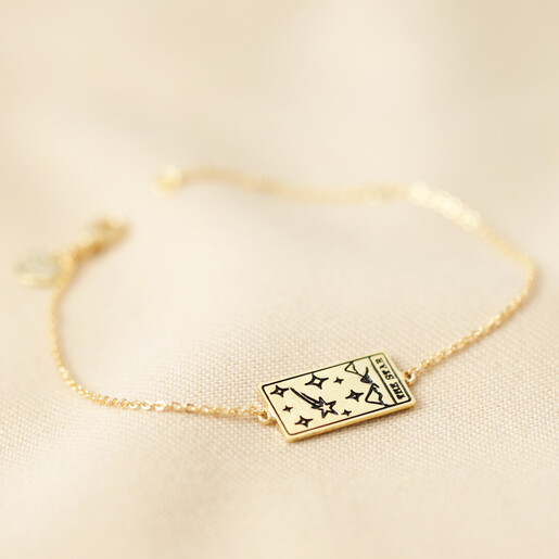 Gold The Star Bracelet Gold The Star Tarot Card Bracelet