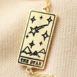 Close Up of Gold The Star Tarot Card Bracelet