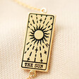 Close Up of Gold The Sun Tarot Card Bracelet