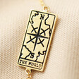 Close Up of Gold The World Tarot Card Bracelet
