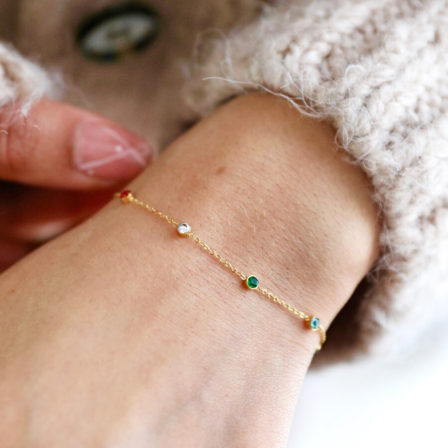 Delicate gold bracelets encrusted with CZ stones  Tribal Zone