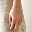 Sun and Moon Chain Bracelet in Gold on Model