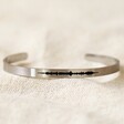 Men's Personalised Soundwave Stainless Steel Torque Bangle in Silver