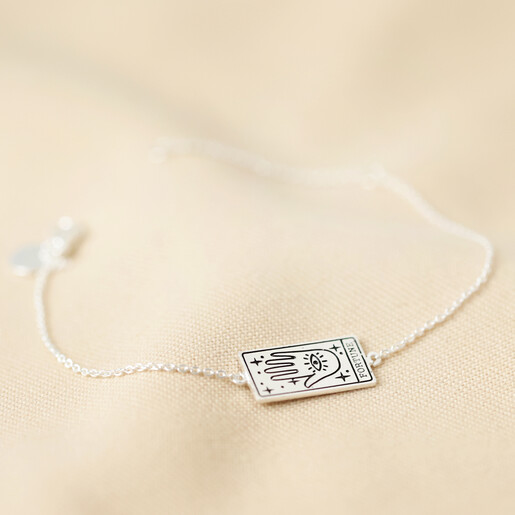 Silver Tarot Bracelet Silver Fortune Tarot Card Bracelet