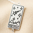 Close Up of Charm on Silver The Star Tarot Card Bracelet