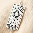Close Up of Charm on Silver The Sun Tarot Card Bracelet