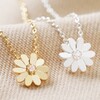 Daisy Charm Necklace in Silver Chain Length