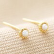 June Pearl Sterling Silver Birthstone Stud Earrings in Gold