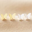 Tiny Butterfly Stud Earrings in Silver and Gold