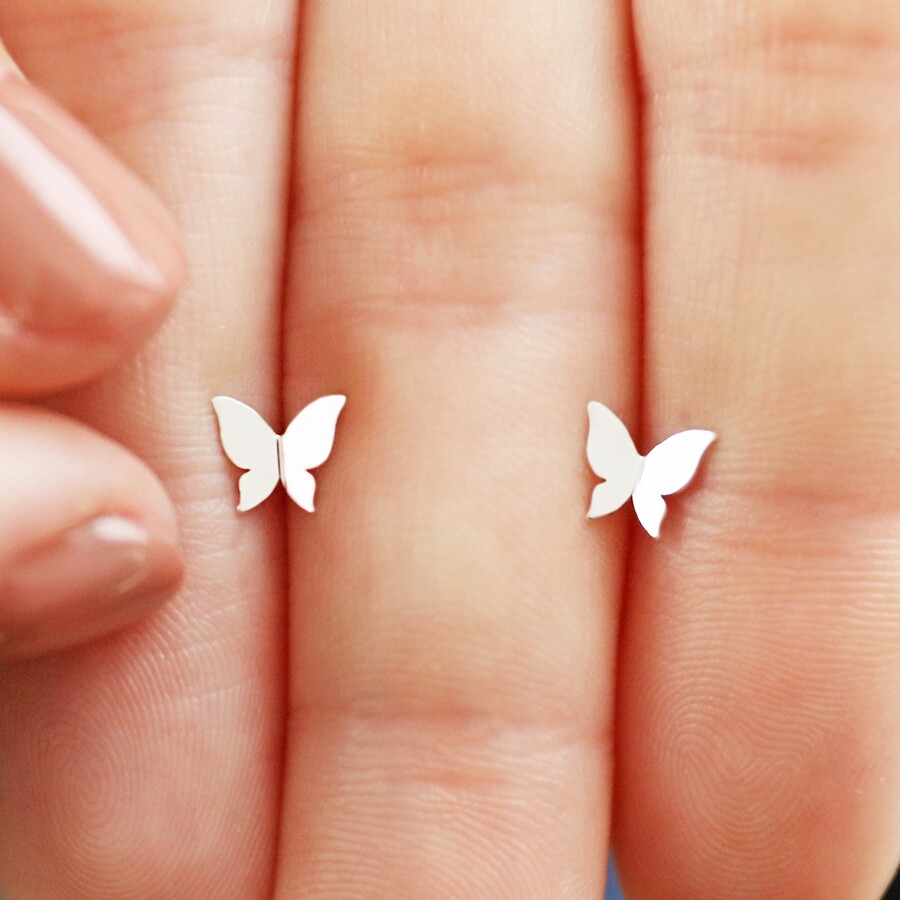 Cute Colorful Butterfly Design Stud Earrings Exquisite - Temu