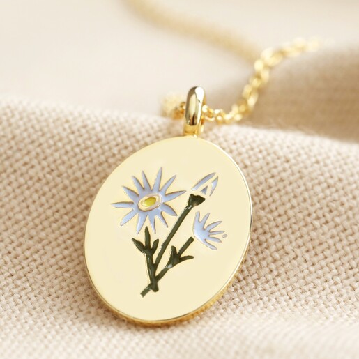 Daisy Charm Necklace in Gold Lisa Angel Jewellery Collection Cute Floral Dainty