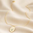 Enamel Birth Flower Necklace in Gold