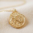 Personalised Gold Stainless Steel Leo Zodiac Pendant Necklace